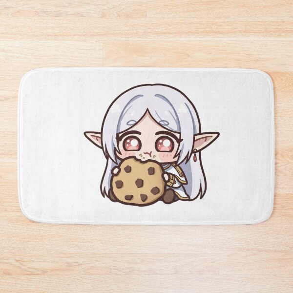 Item preview, Frieren eating a cookie Kawaii - A Thousand Years of Magic Chibi Aesthetic designed and sold by TheStickLab.