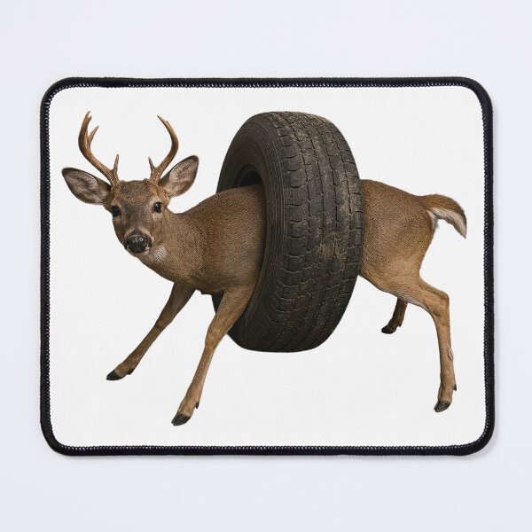 Item preview, Deer Stuck In a Tire designed and sold by nikkolaus.