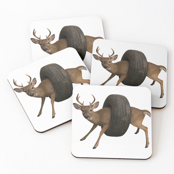 Item preview, Deer Stuck In a Tire designed and sold by nikkolaus.