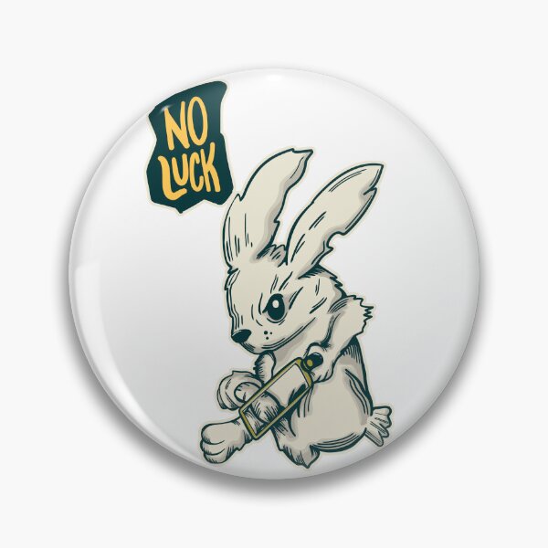 Item preview, No Luck Rabbit Sticker designed and sold by Nerdflipp.