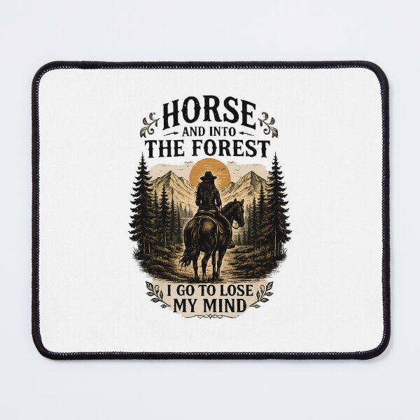 Item preview, Horse and Into the Forest I Go to Lose My Mind Vintage Equestrian Nature Artwork designed and sold by JustCrafted.