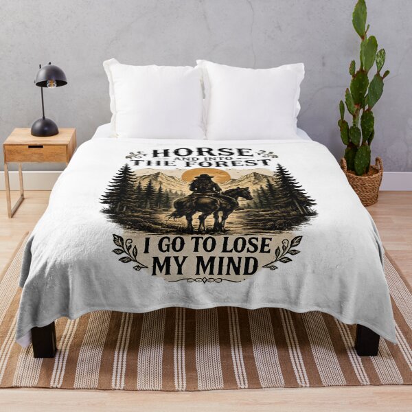Item preview, Horse and Into the Forest I Go to Lose My Mind Vintage Equestrian Nature Artwork designed and sold by JustCrafted.