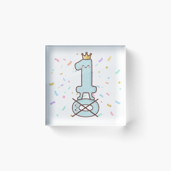 Item preview, 1st Birthday Boy – Kawaii Crown Confetti designed and sold by LitlleBianca.
