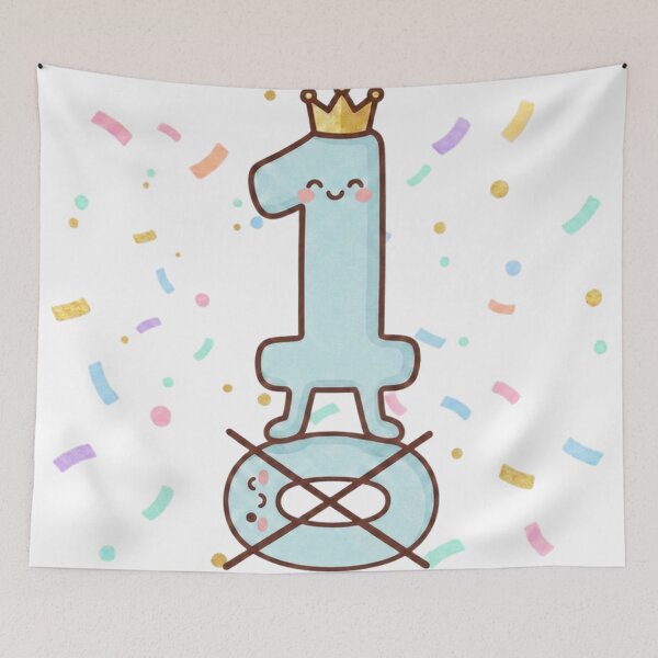 Item preview, 1st Birthday Boy – Kawaii Crown Confetti designed and sold by LitlleBianca.