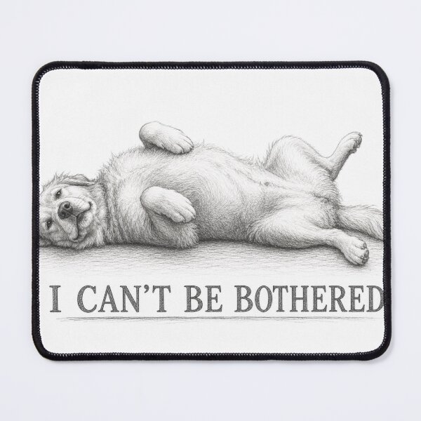 Item preview, Lazy Dog – I Can't Be Bothered Pencil Sketch designed and sold by CMA Design Studio.