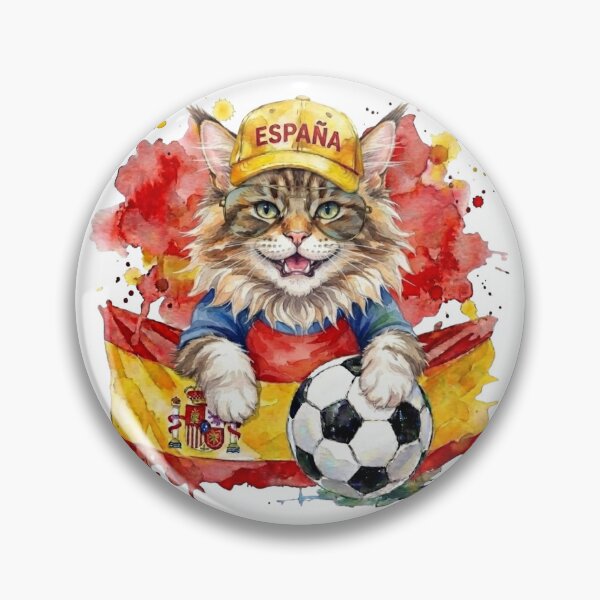 Item preview, Maine Coon cat World Cup Spain Suppawter designed and sold by The Suppawters.