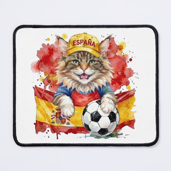 Item preview, Maine Coon cat World Cup Spain Suppawter designed and sold by The Suppawters.