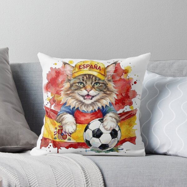 Item preview, Maine Coon cat World Cup Spain Suppawter designed and sold by The Suppawters.