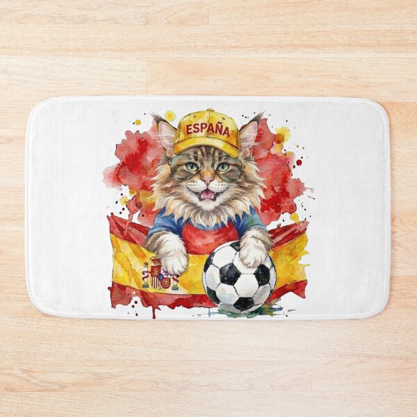 Item preview, Maine Coon cat World Cup Spain Suppawter designed and sold by The Suppawters.