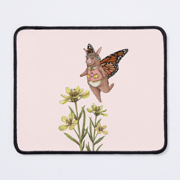 Item preview, Bunnerfly and Wildflowers | Whimsical Bunny Butterfly Watercolor Illustration designed and sold by ReaDillo.