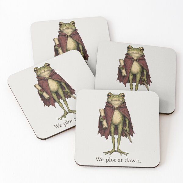 Item preview, We Plot at Dawn Frog Writer Shirt | Vintage Storybook Author Gift designed and sold by POD DYNASTY | Original Print On Demand T-Shirt Graphics.