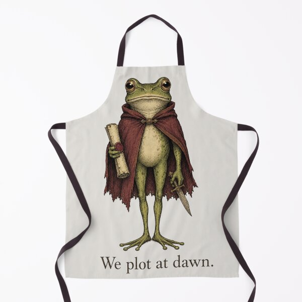 Item preview, We Plot at Dawn Frog Writer Shirt | Vintage Storybook Author Gift designed and sold by POD DYNASTY | Original Print On Demand T-Shirt Graphics.