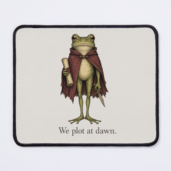 Item preview, We Plot at Dawn Frog Writer Shirt | Vintage Storybook Author Gift designed and sold by POD DYNASTY | Original Print On Demand T-Shirt Graphics.