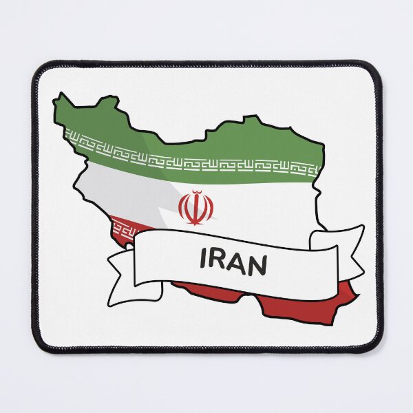 Item preview, Iran Map and Flag Silhouette Graphic designed and sold by Travel.Art.