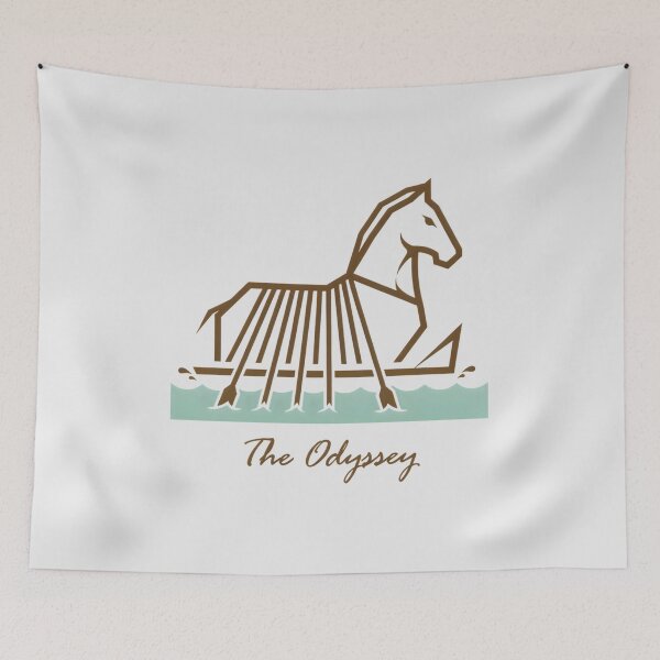 Item preview, Trojan Horse Trireme Galley Ship Odyssey Art designed and sold by Enea Kelo.
