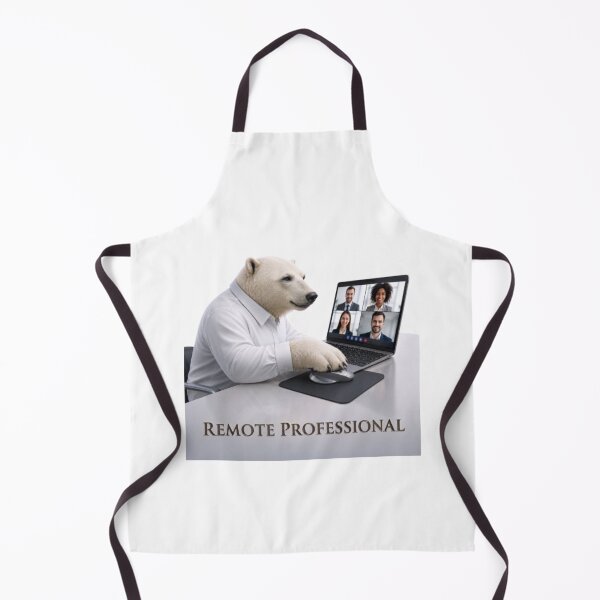 Item preview, Corporate Polar Bear Working Remotely designed and sold by Northern Glow Art.