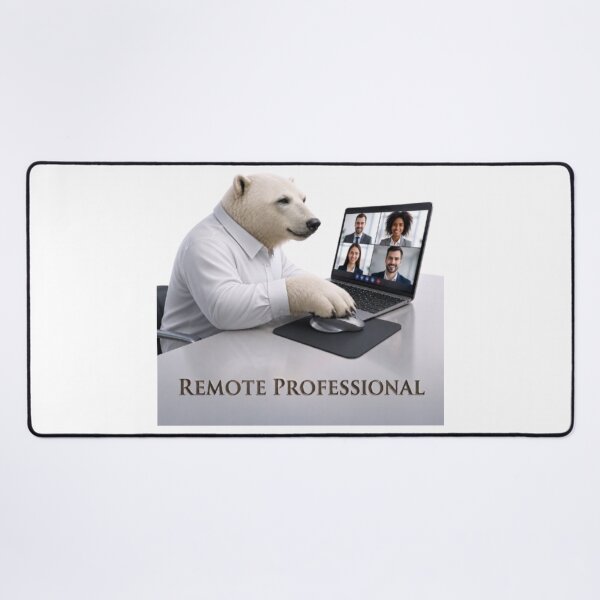Item preview, Corporate Polar Bear Working Remotely designed and sold by Northern Glow Art.