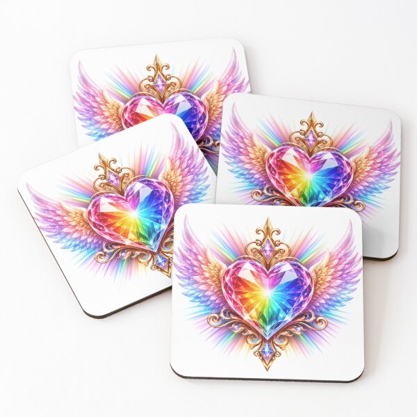 Item preview, Rainbow Winged Heart designed and sold by syotos-ai.