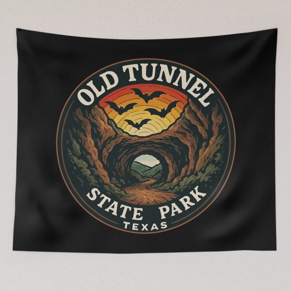 Item preview, Old Tunnel State Park Texas Retro Travel designed and sold by TomFrontierArt.