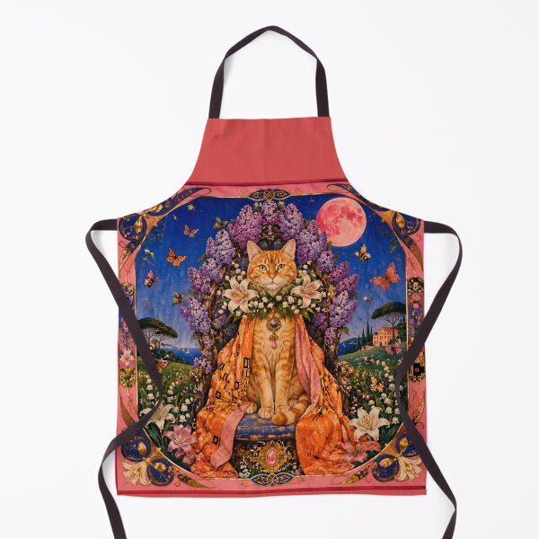 Item preview, The Majestic Cat - Lilac Garden under the Pink Moon designed and sold by Natalia-Vlad.