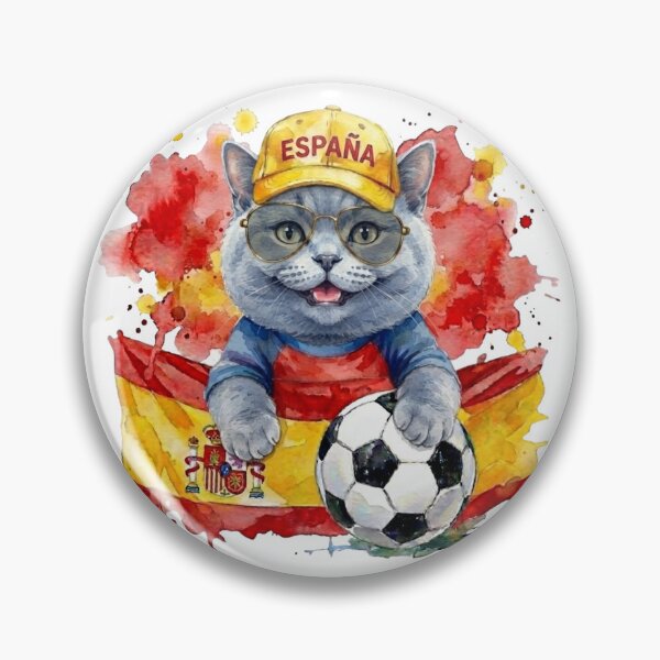 Item preview, British short hair cat World Cup Spain Suppawter designed and sold by The Suppawters.