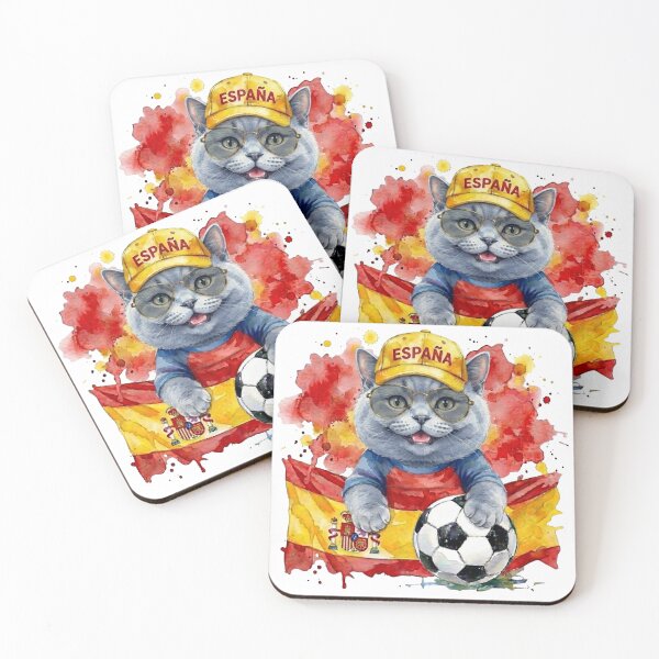 Item preview, British short hair cat World Cup Spain Suppawter designed and sold by The Suppawters.