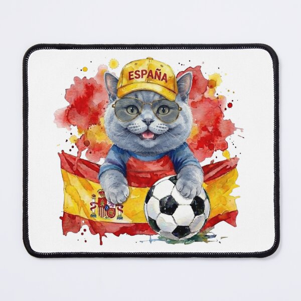 Item preview, British short hair cat World Cup Spain Suppawter designed and sold by The Suppawters.
