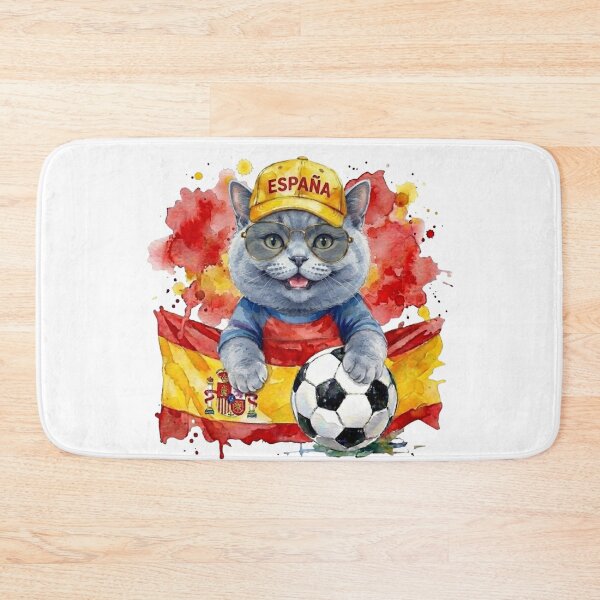 Item preview, British short hair cat World Cup Spain Suppawter designed and sold by The Suppawters.