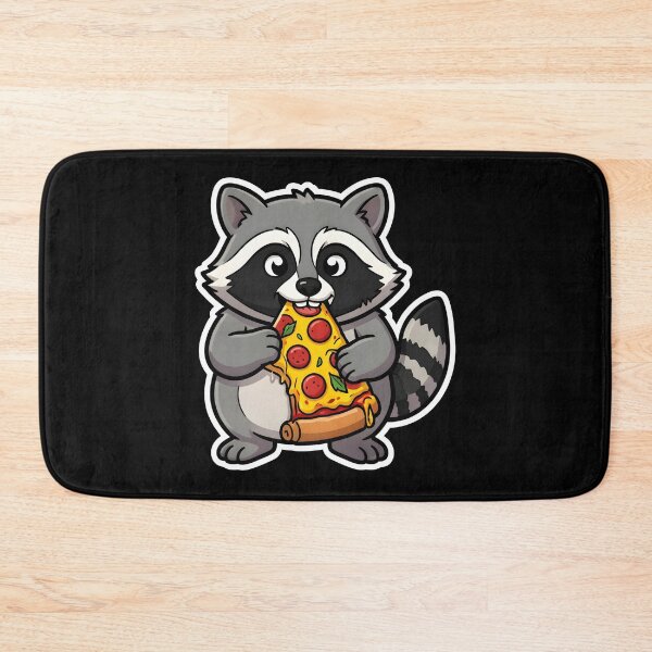Item preview, Cute Kawaii Raccoon Eating Pizza Slice Trash Panda designed and sold by KCasual.
