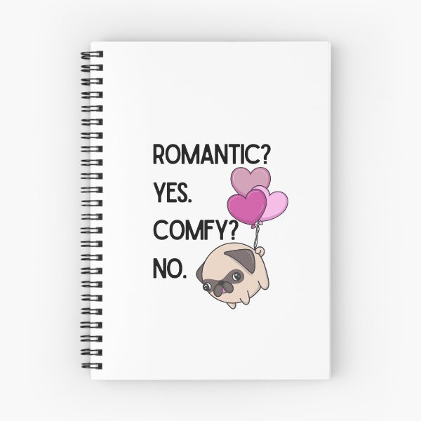 Item preview, Romantic? Yes. Comfy? No. Cute Pug with Heart Balloons Valentine's Day Design designed and sold by luckyhue.