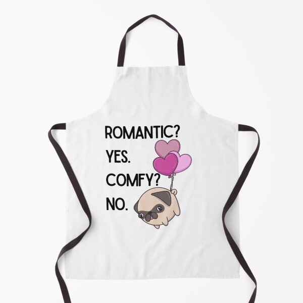 Item preview, Romantic? Yes. Comfy? No. Cute Pug with Heart Balloons Valentine's Day Design designed and sold by luckyhue.