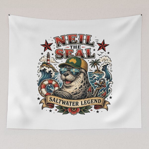 Item preview, Neil the Seal – Beach Nap Champion designed and sold by Holiday-Hunter.
