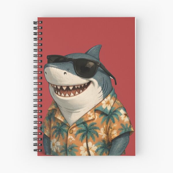 Item preview,  ​"Retro Tropical Shark Illustration - Vintage Summer Aesthetic" designed and sold by Theshop611.