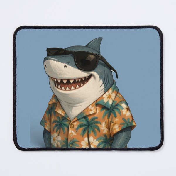 Item preview, "Retro Tropical Shark Illustration - Vintage Summer Aesthetic" designed and sold by Theshop611.