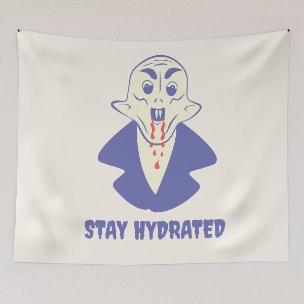Item preview, Nosferatu Stay Hydrated Vampire Illustration designed and sold by beboplab.