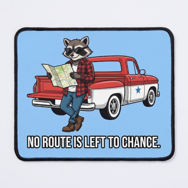 Item preview, Road Trip Raccoon, No Route Left To Chance designed and sold by NerdApproach.