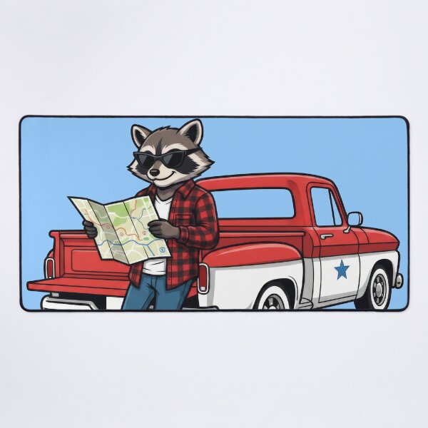 Item preview, Road Trip Raccoon, No Route Left To Chance designed and sold by NerdApproach.