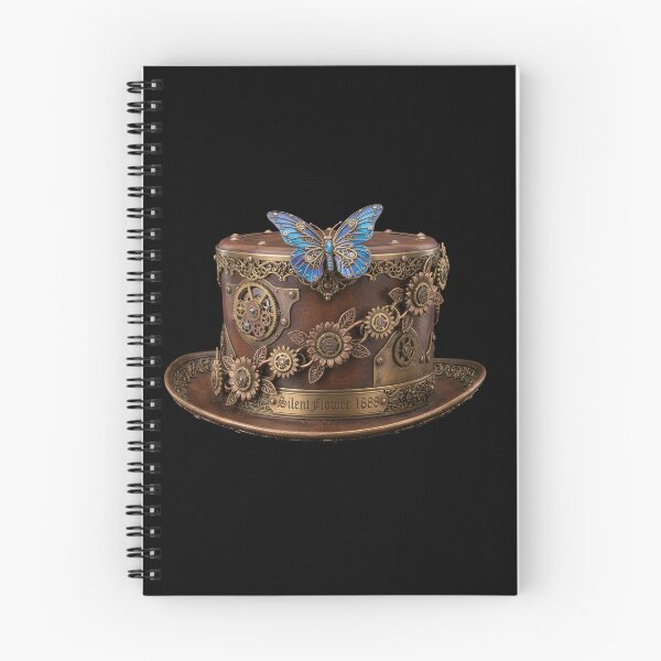 Item preview, Steampunk Top Hat with Sunflower Garland and Blue Butterfly designed and sold by SilentFlower.