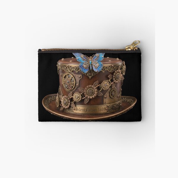 Item preview, Steampunk Top Hat with Sunflower Garland and Blue Butterfly designed and sold by SilentFlower.