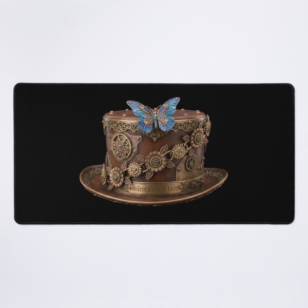 Item preview, Steampunk Top Hat with Sunflower Garland and Blue Butterfly designed and sold by SilentFlower.