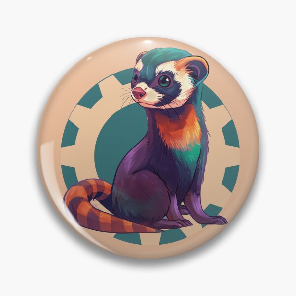 Item preview, Abstract Colorful Ferret with Geometric Background designed and sold by Szpaku desart .