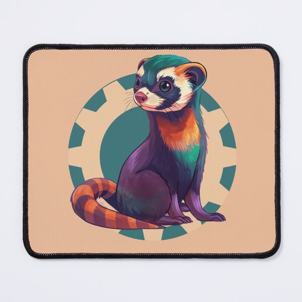Item preview, Abstract Colorful Ferret with Geometric Background designed and sold by Szpaku desart .
