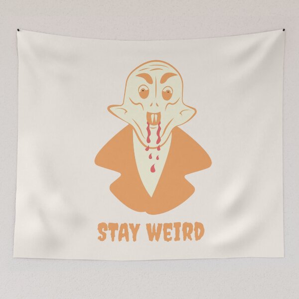 Item preview, Nosferatu Stay Weird Vampire Illustration designed and sold by beboplab.