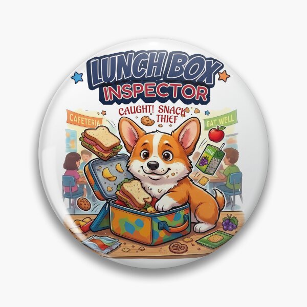 Item preview, Funny Corgi Lunch Box Inspector Shirt, Caught Snack Thief Cafeteria Corgi Tee, Unique Corgi Back to School Gift for Dog Lovers designed and sold by Wearable Canvas...