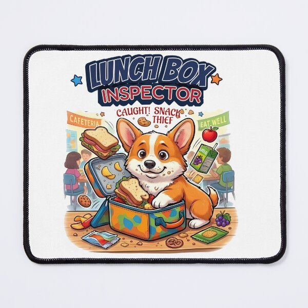 Item preview, Funny Corgi Lunch Box Inspector Shirt, Caught Snack Thief Cafeteria Corgi Tee, Unique Corgi Back to School Gift for Dog Lovers designed and sold by Wearable Canvas...