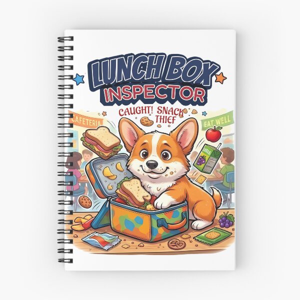 Item preview, Funny Corgi Lunch Box Inspector Shirt, Caught Snack Thief Cafeteria Corgi Tee, Unique Corgi Back to School Gift for Dog Lovers designed and sold by Wearable Canvas...