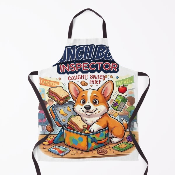 Item preview, Funny Corgi Lunch Box Inspector Shirt, Caught Snack Thief Cafeteria Corgi Tee, Unique Corgi Back to School Gift for Dog Lovers designed and sold by Wearable Canvas...