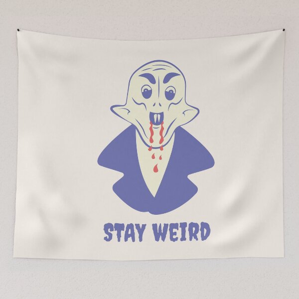 Item preview, Nosferatu Stay Weird Vampire Illustration designed and sold by beboplab.