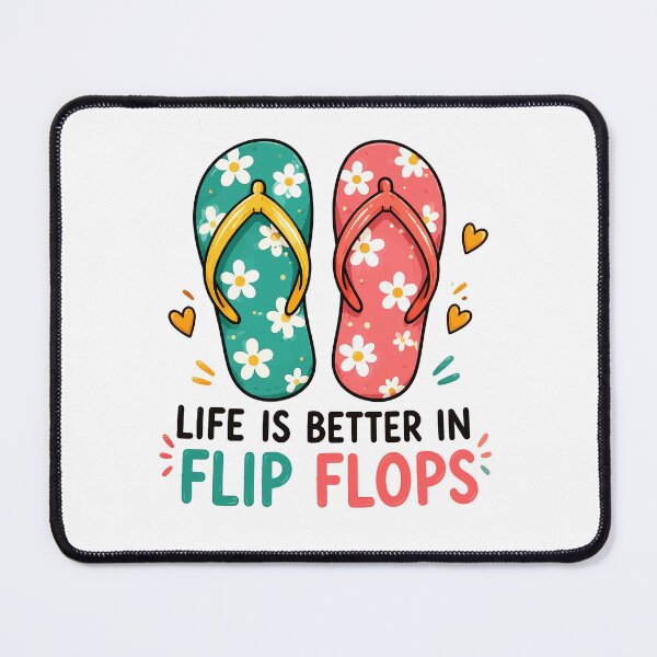 Item preview, Life Is Better in Flip Flops | Cute Beach Sandals | Summer Vacation Vibes designed and sold by RidaSalArt.