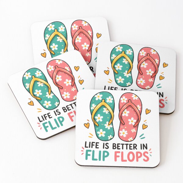 Item preview, Life Is Better in Flip Flops | Cute Beach Sandals | Summer Vacation Vibes designed and sold by RidaSalArt.